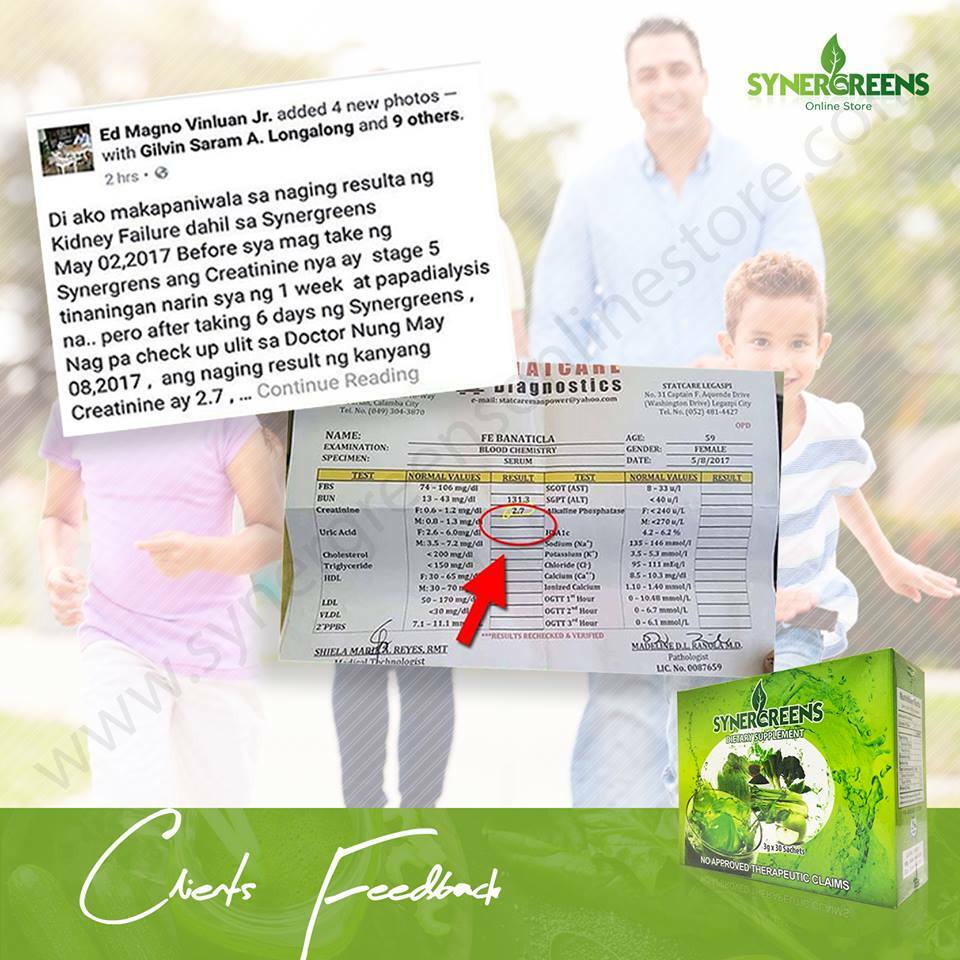 testimonials on synergreens